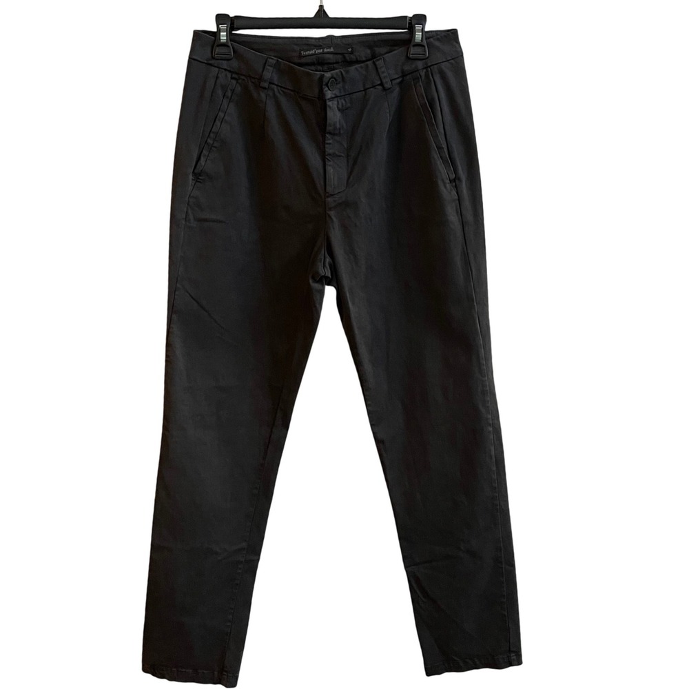 Transit Par Such Black Cotton Lyocell Blend Trouser Pants Size‎ 4 Style 24590
